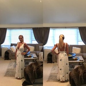 White floral maxi dress summer sale!!!